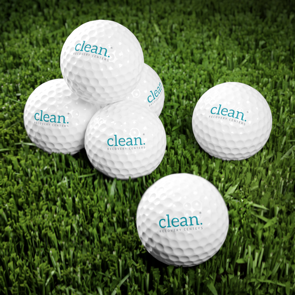 Clean Logo Golf Balls, 6pcs