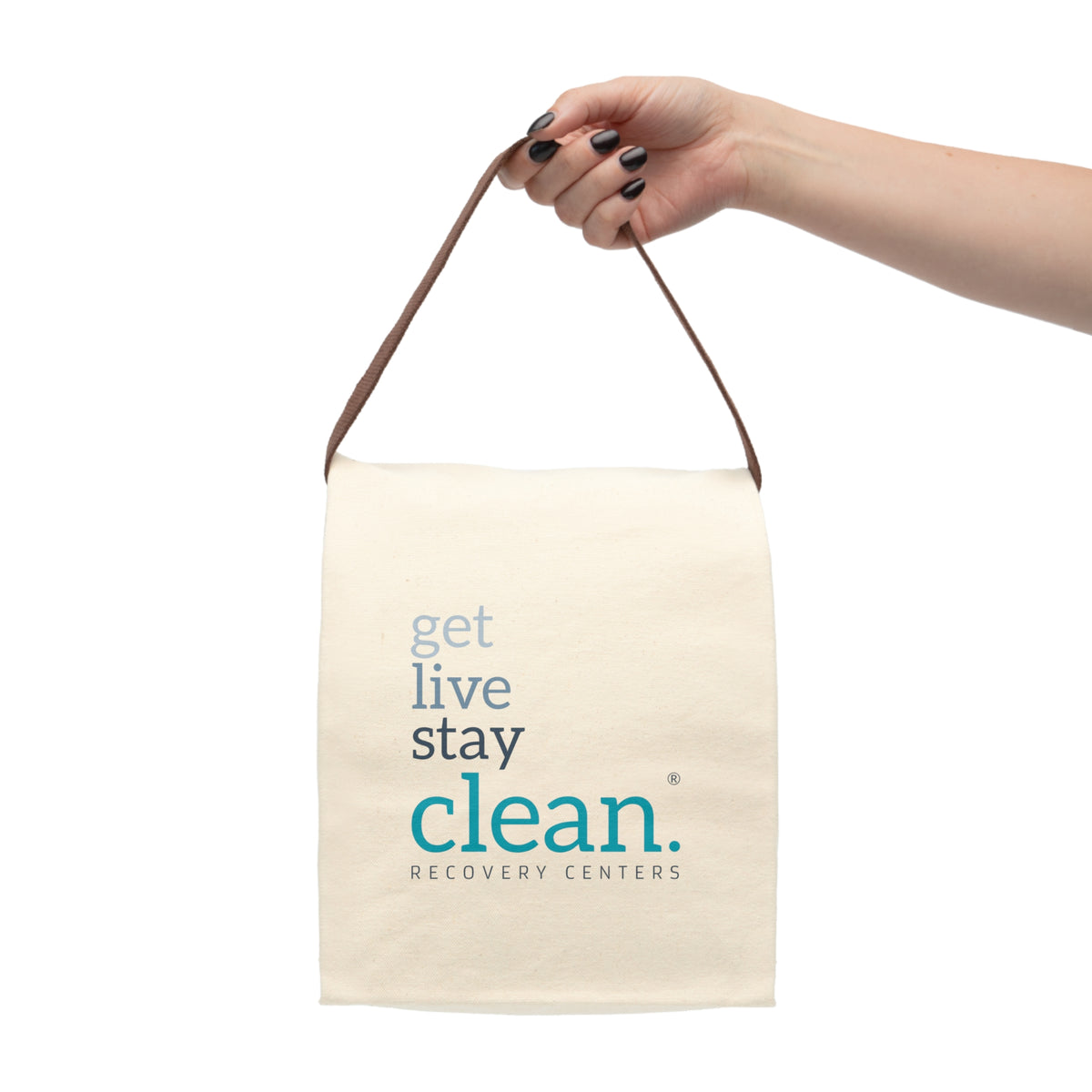 Get, Live, Stay Clean Canvas Lunch Bag