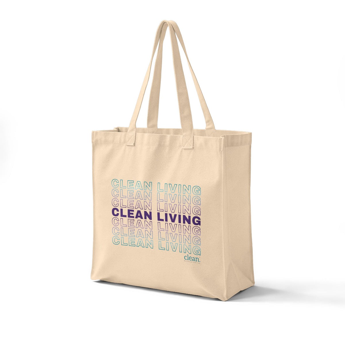Clean Living Reusable Canvas Grocery Bag