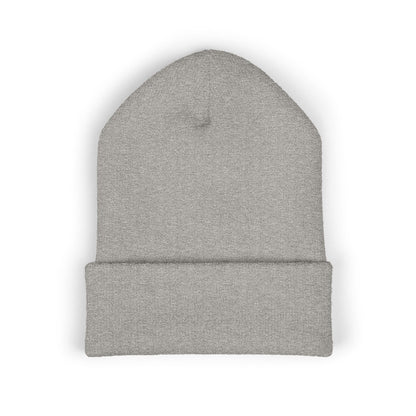Clean Logo Embroidered Beanie - White Logo