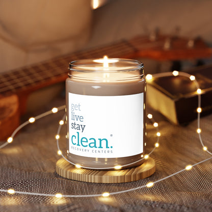 Get, Live, Stay Clean Scented Soy Candles with White Lid, 9oz