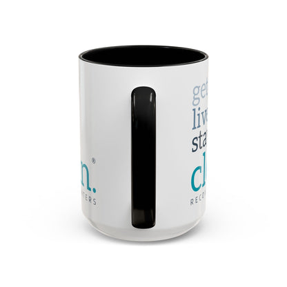 Get Live Stay Clean Accent Coffee Mug