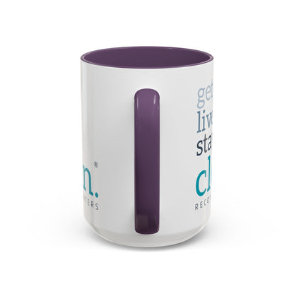 Get Live Stay Clean Accent Coffee Mug