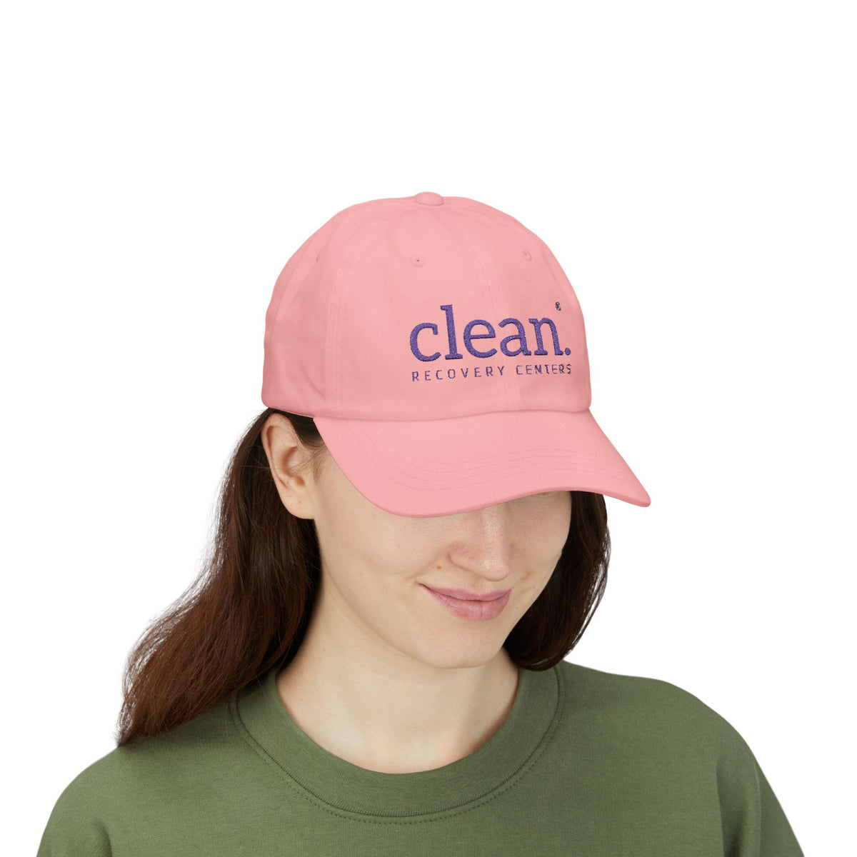Clean Logo Embroidered Classic Cap - Purple logo