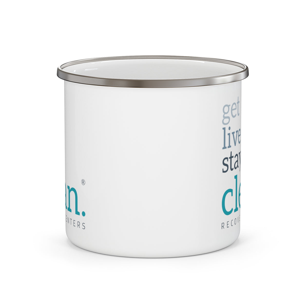 Get, Live, Stay Clean Enamel Camping Mug