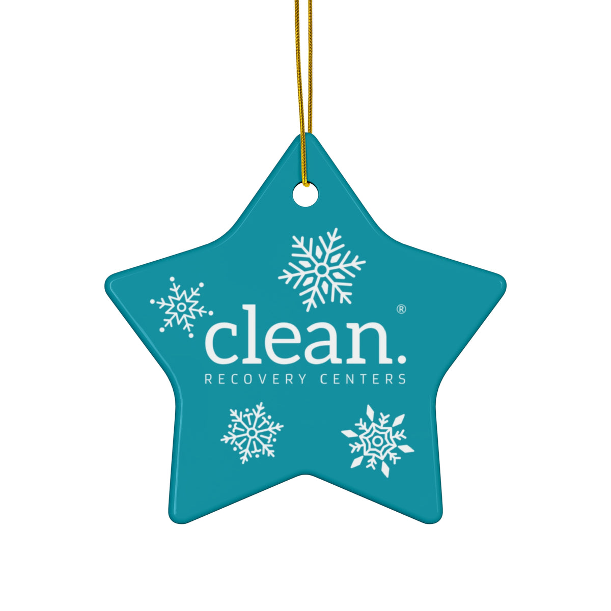 Clean logo Snowy Ceramic Ornament