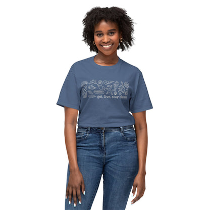Get, Live, Stay Clean Seashell Collection Tee