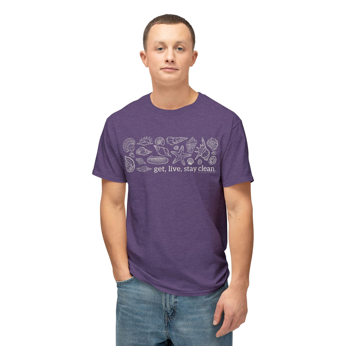 Get, Live, Stay Clean Seashell Collection Tee