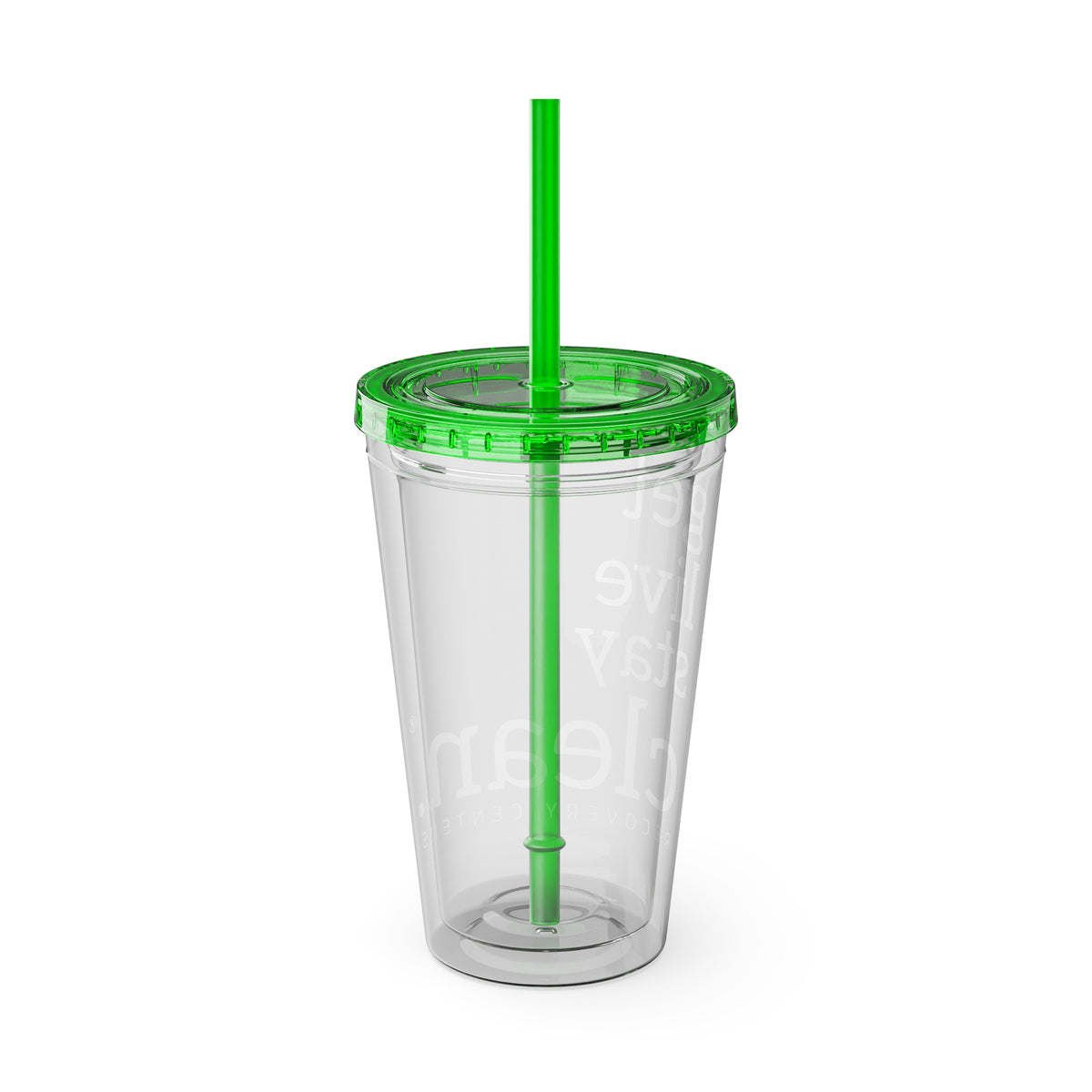 Get, Live, Stay Clean 16oz Sunsplash Tumbler with Straw