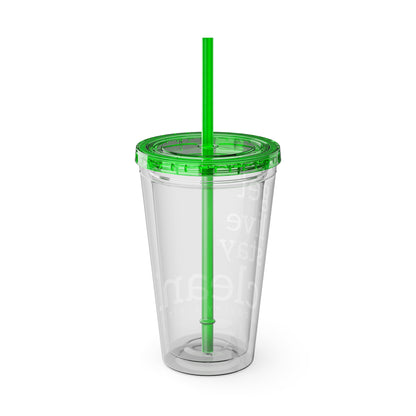 Get, Live, Stay Clean 16oz Sunsplash Tumbler with Straw