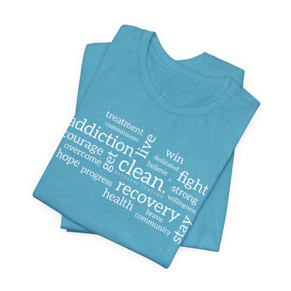 Clean Word Cloud Jersey Short Sleeve Tee
