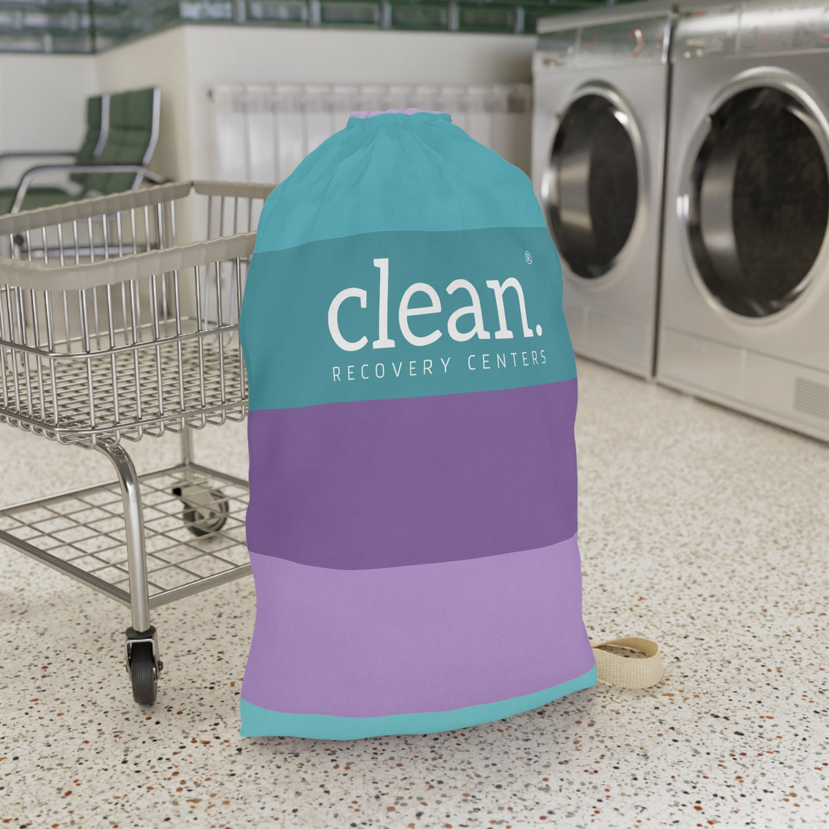 Clean Coastal Colorblock Laundry Bag