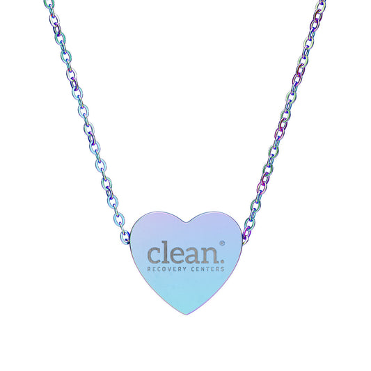 Clean Logo Engraved Heart Necklace