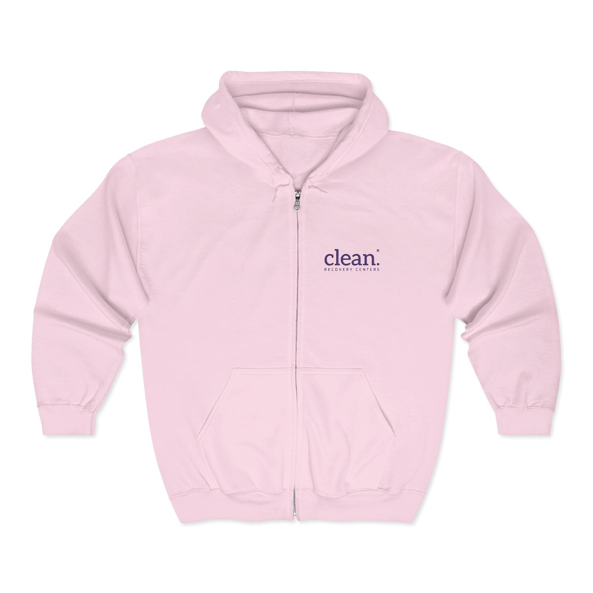 Clean Logo Embroidered Full-Zip Hoodie