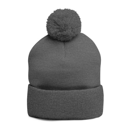 Clean Logo Embroidered Pom-Pom Beanie