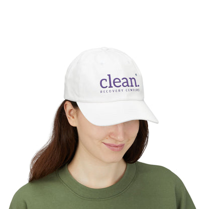Clean Logo Embroidered Classic Cap - Purple logo