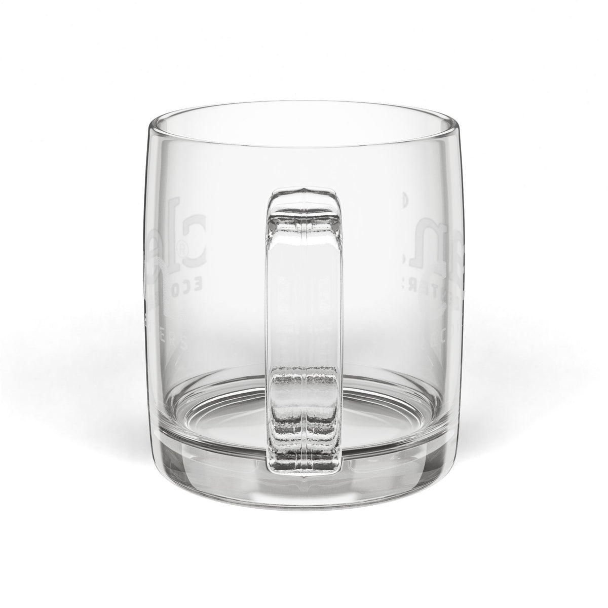 Clean Logo Engraved Glass Coffee Mug
