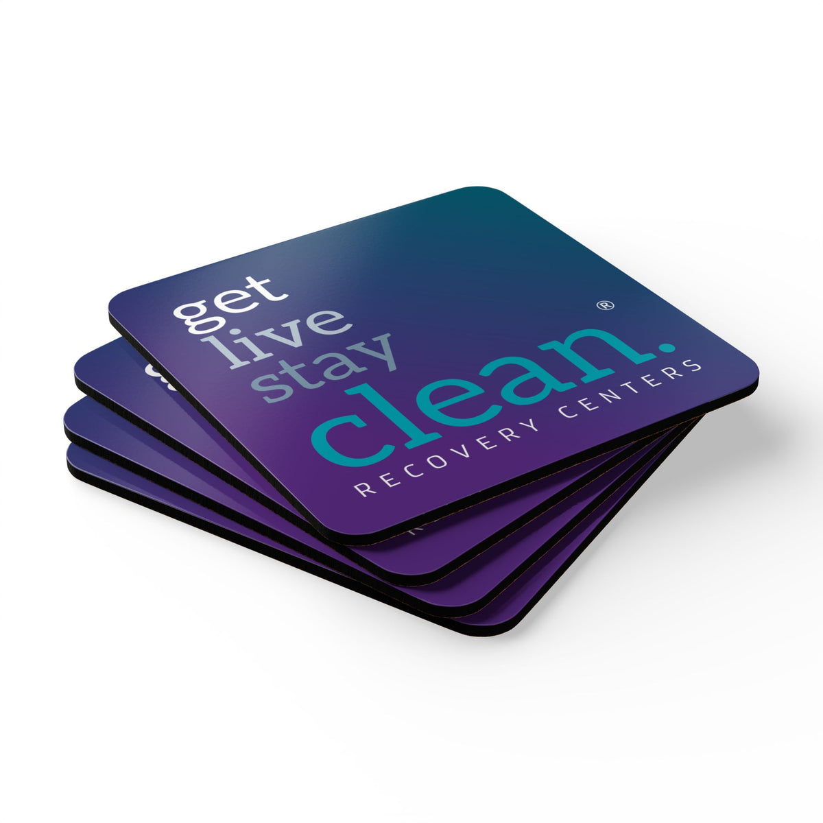 Get Live Stay Clean Gradient Coaster Set (4)