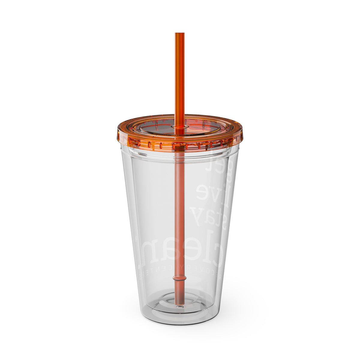 Get, Live, Stay Clean 16oz Sunsplash Tumbler with Straw