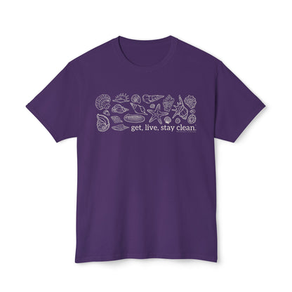 Get, Live, Stay Clean Seashell Collection Tee