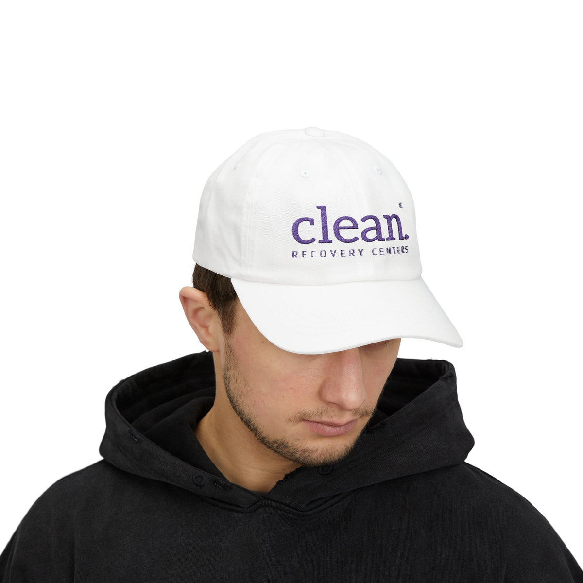 Clean Logo Embroidered Classic Cap - Purple logo