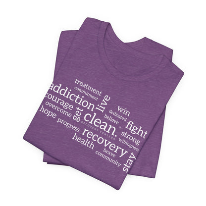 Clean Word Cloud Jersey Short Sleeve Tee