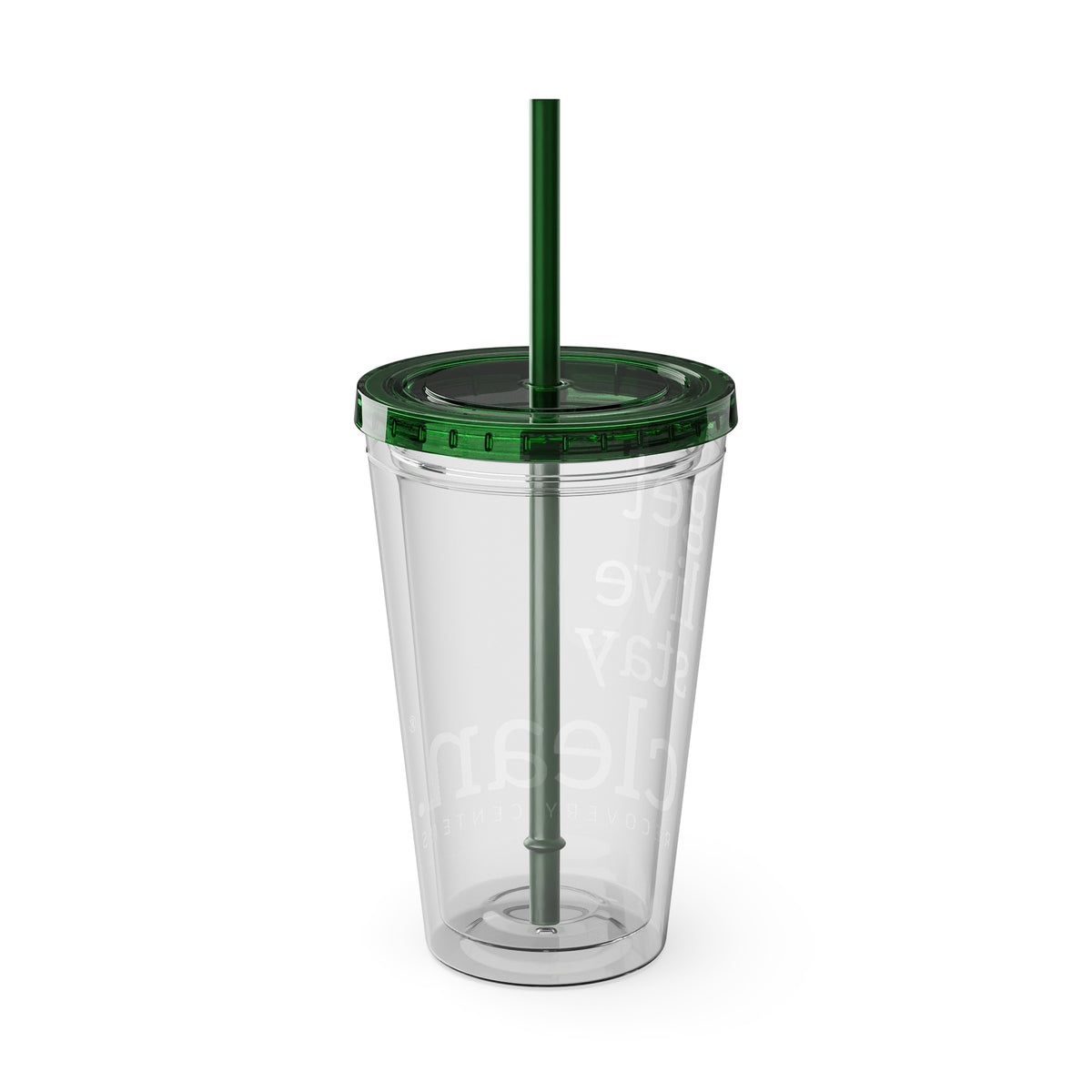 Get, Live, Stay Clean 16oz Sunsplash Tumbler with Straw