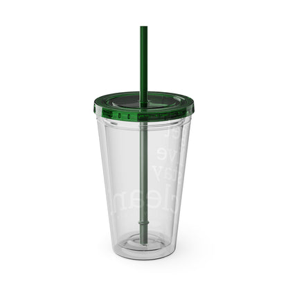 Get, Live, Stay Clean 16oz Sunsplash Tumbler with Straw