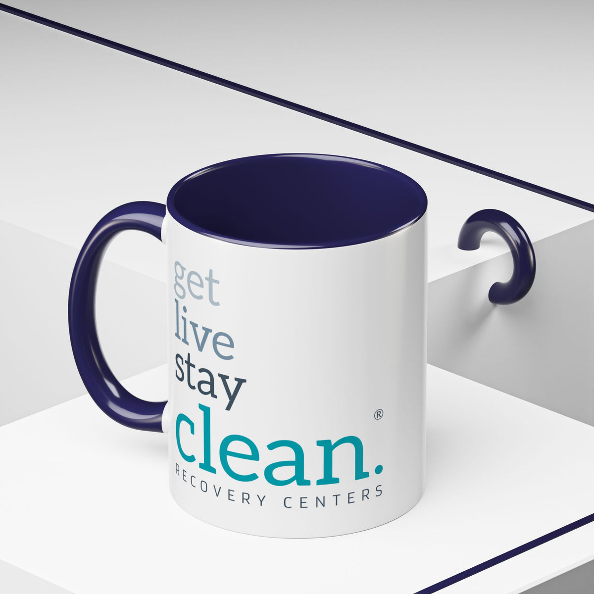 Get Live Stay Clean Accent Coffee Mug