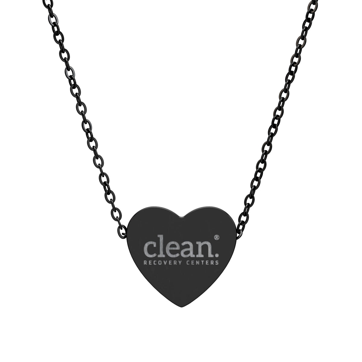Clean Logo Engraved Heart Necklace