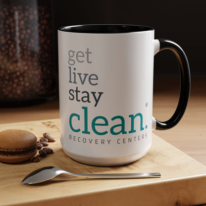 Get Live Stay Clean Accent Coffee Mug