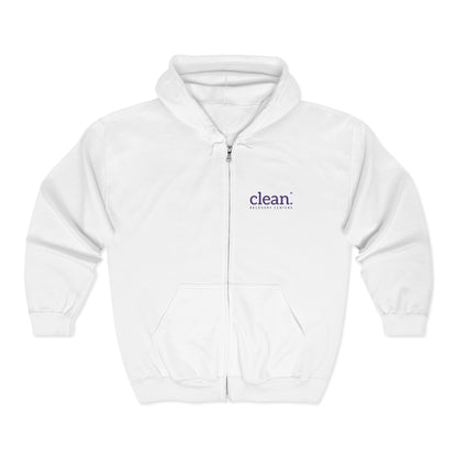 Clean Logo Embroidered Full-Zip Hoodie