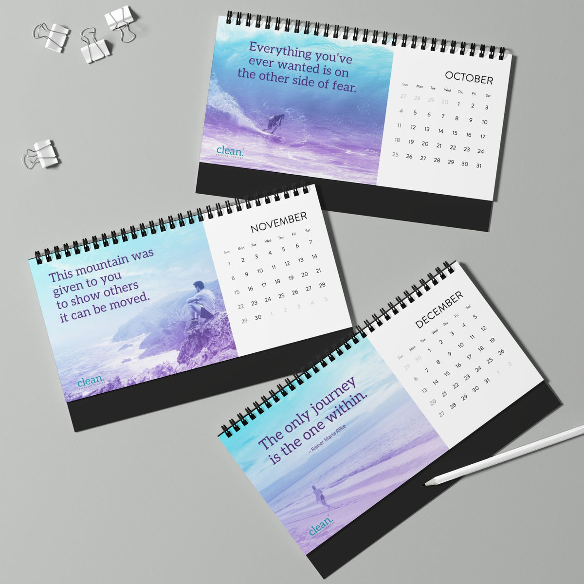 Clean Recovery Centers 2026 Desktop Calendar