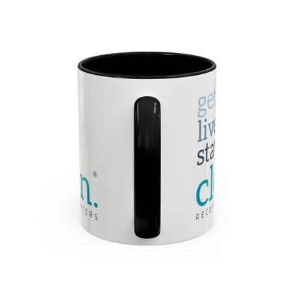 Get Live Stay Clean Accent Coffee Mug