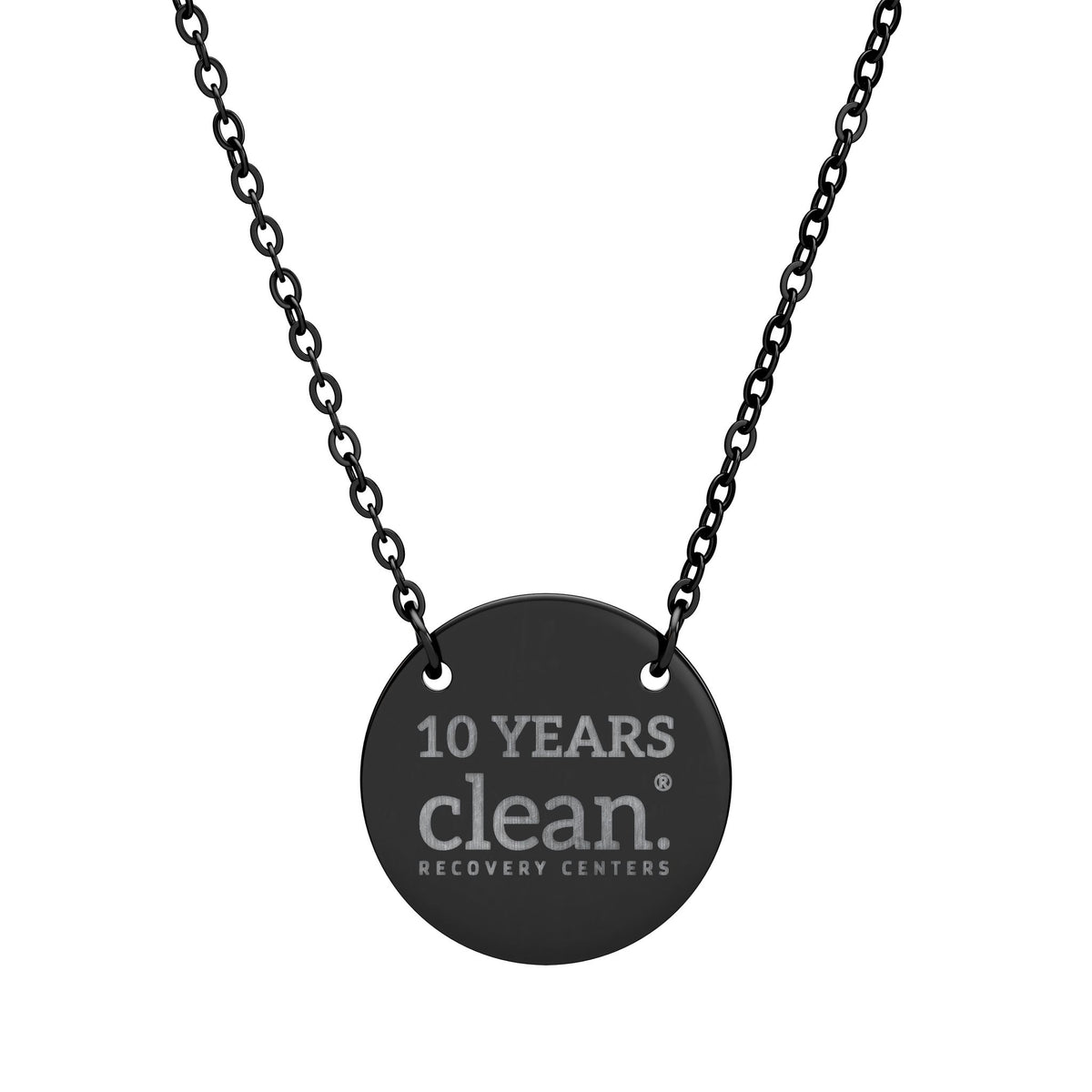 10 Years Clean Engraved Circle Necklace