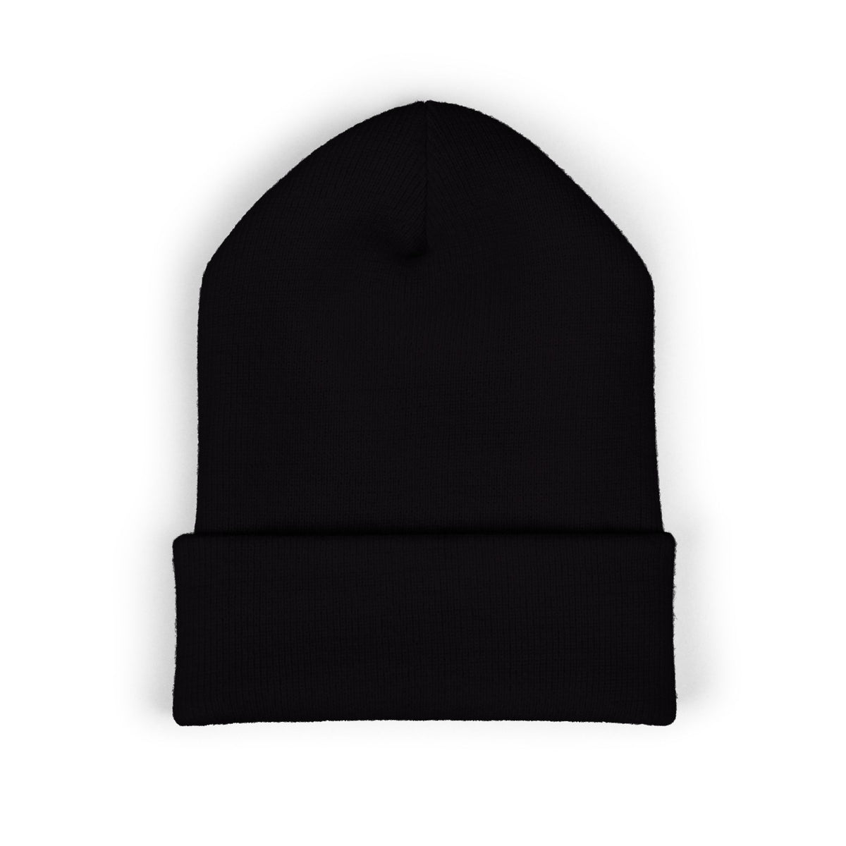 Clean Logo Embroidered Beanie - White Logo