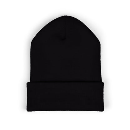 Clean Logo Embroidered Beanie - White Logo