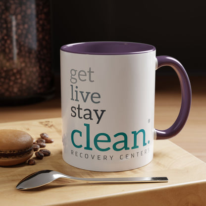 Get Live Stay Clean Accent Coffee Mug