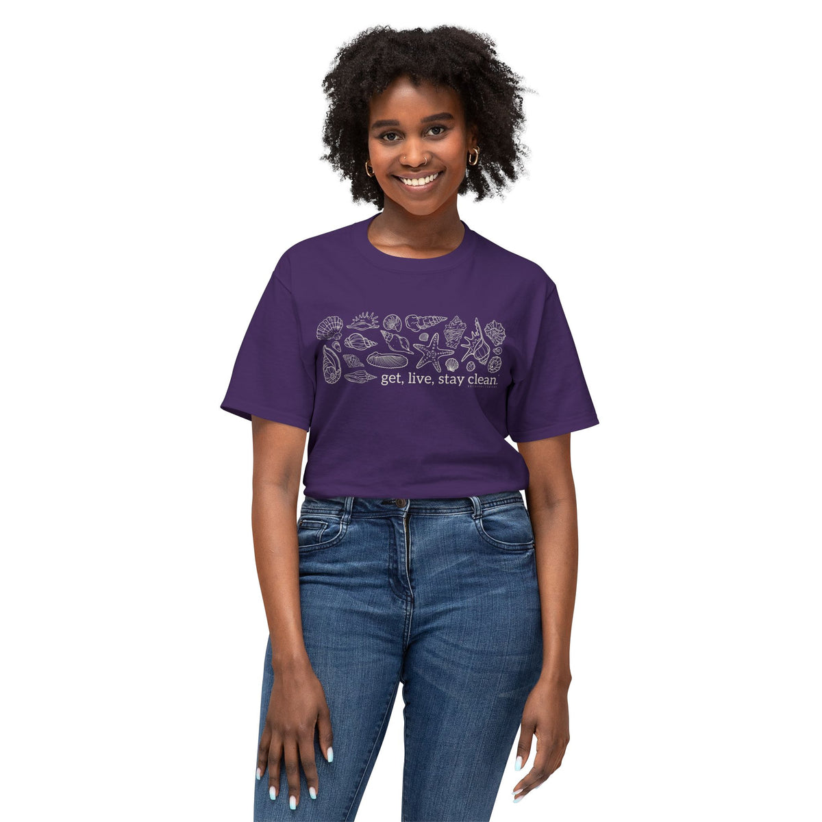Get, Live, Stay Clean Seashell Collection Tee