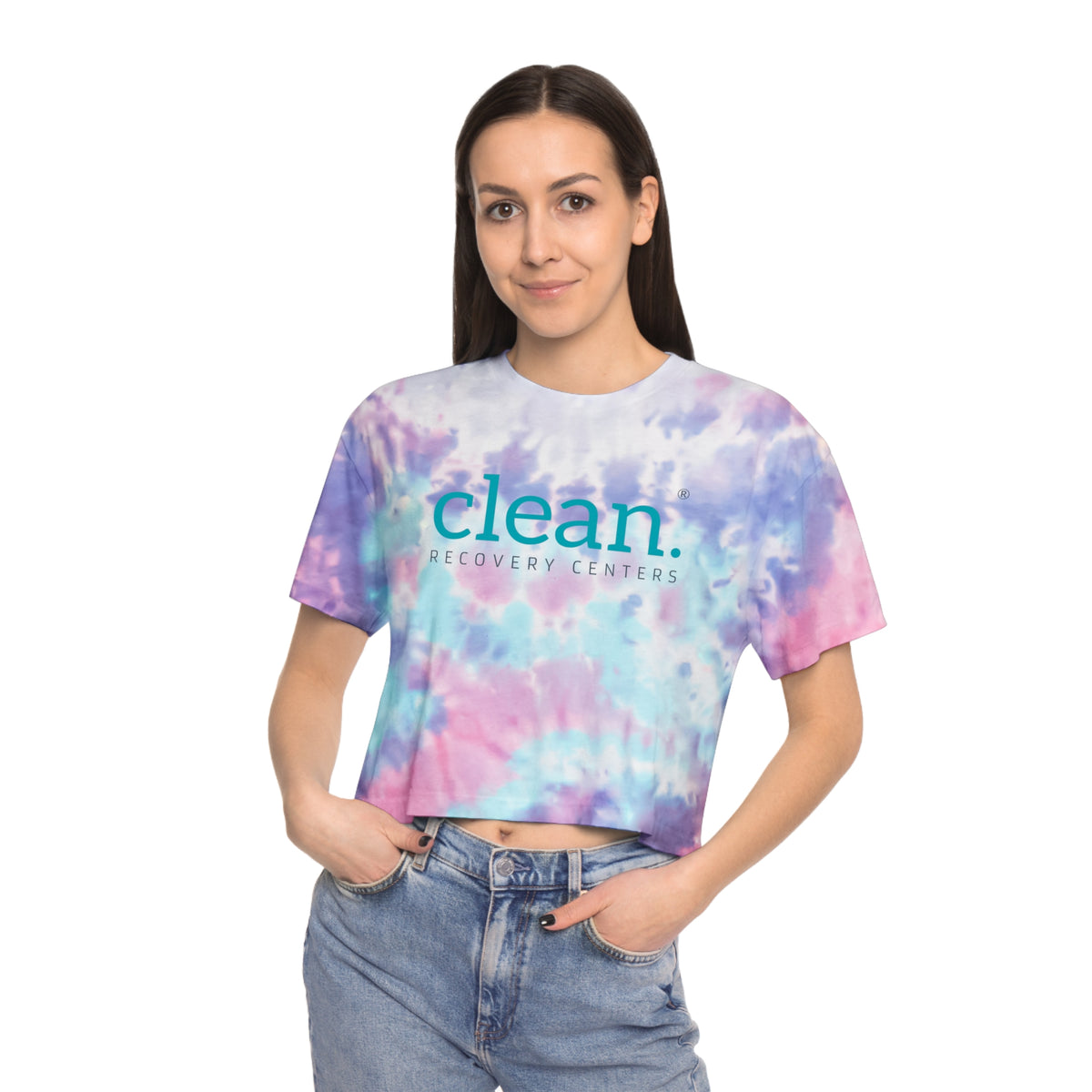 Clean Logo Tie-Dye Crop Tee