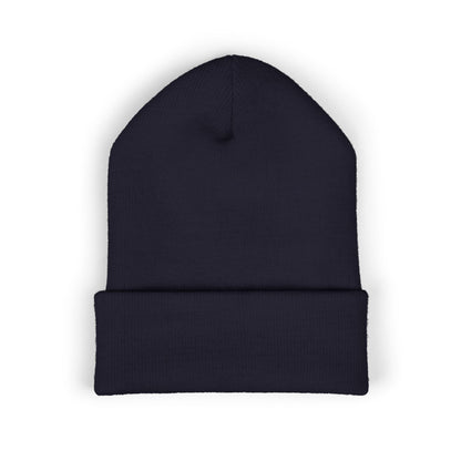 Clean Logo Embroidered Beanie - White Logo