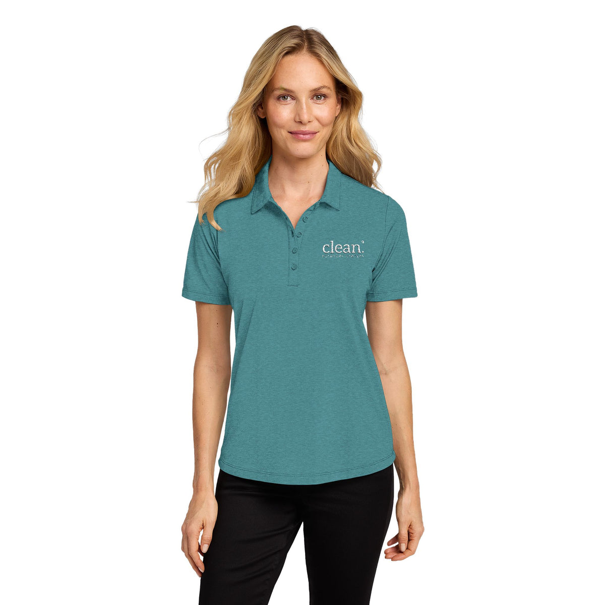 Clean Logo Embroidered Ladies Polo