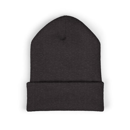 Clean Logo Embroidered Beanie - White Logo