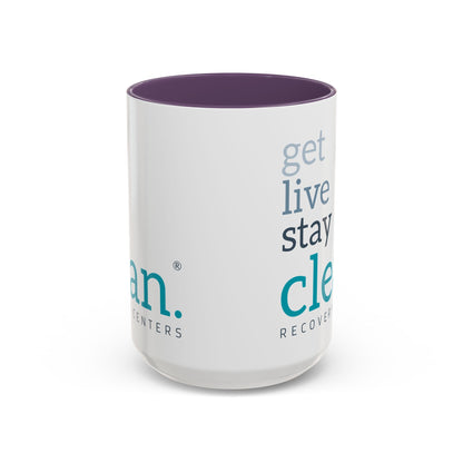 Get Live Stay Clean Accent Coffee Mug