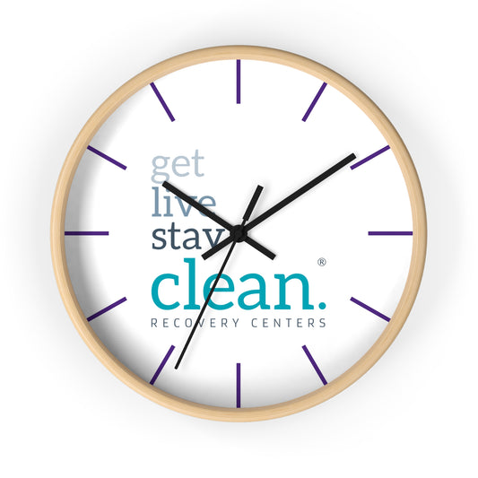 Get, Live, Stay Clean Wall Clock