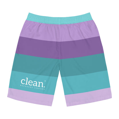 Clean Coastal Colorblock Men's Board Shorts