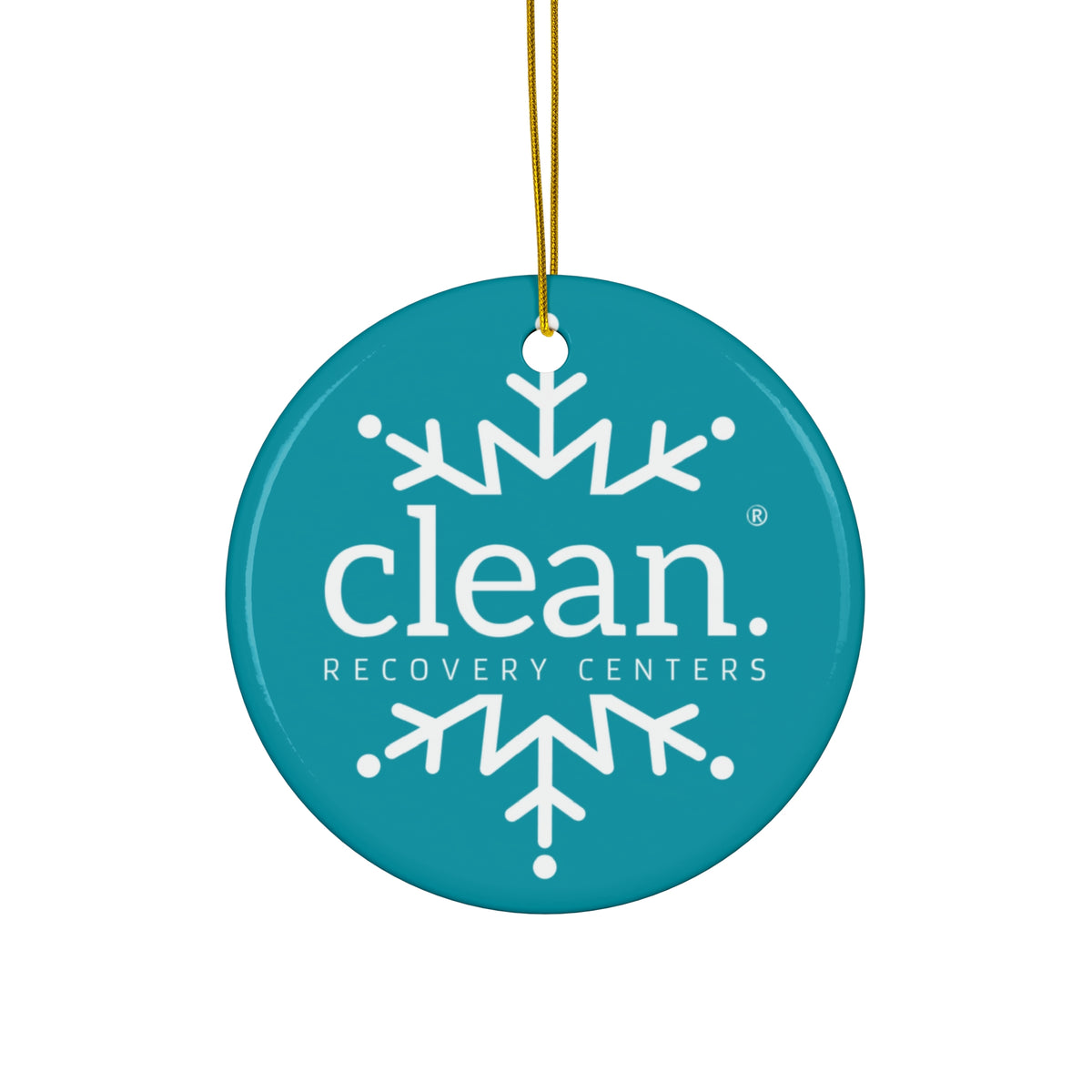 Clean logo Snowy Ceramic Ornament