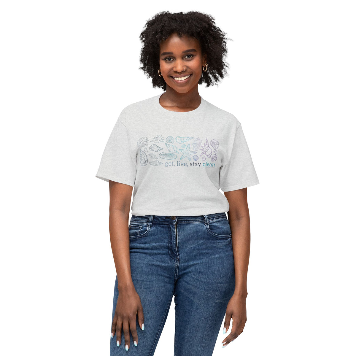 Get, Live, Stay Clean Seashell Collection Tee