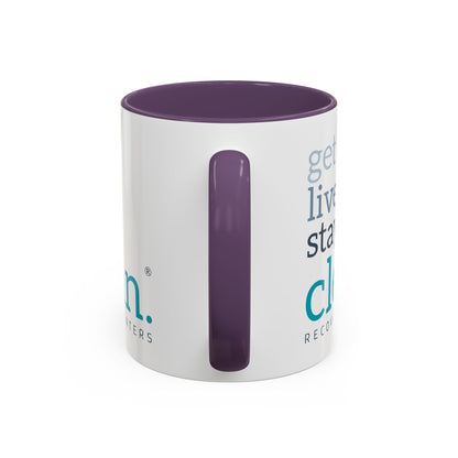 Get Live Stay Clean Accent Coffee Mug