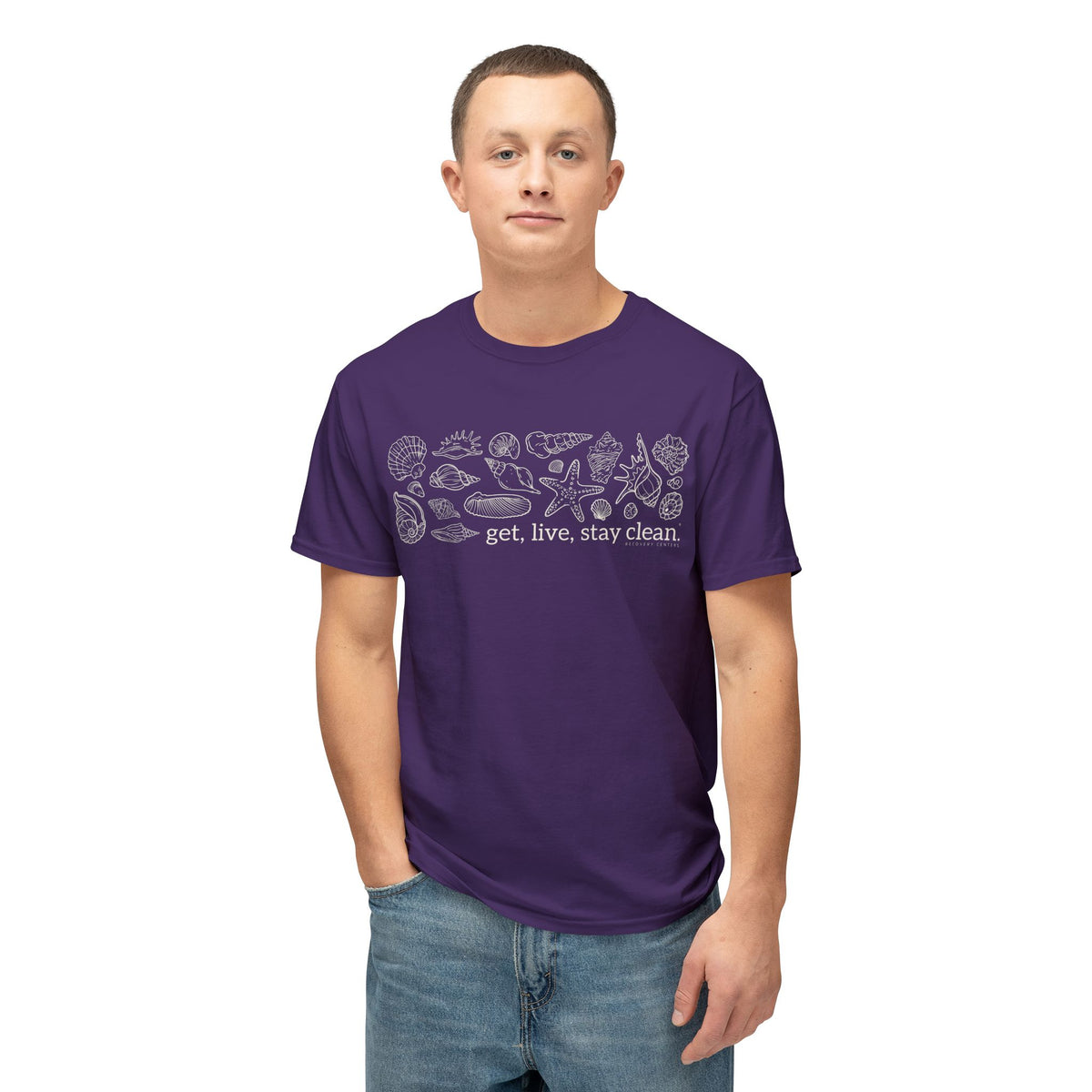 Get, Live, Stay Clean Seashell Collection Tee